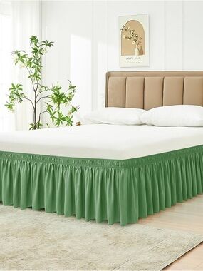 Biscaynebay Wrap Around Bed Skirts for Queen